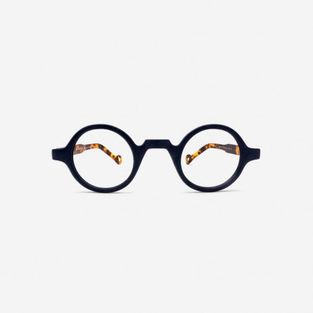 K21 EC - Gafas de lectura redondas vintage - azul oscuro-carey