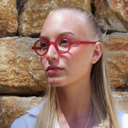 Gafas de lectura redondas vintage