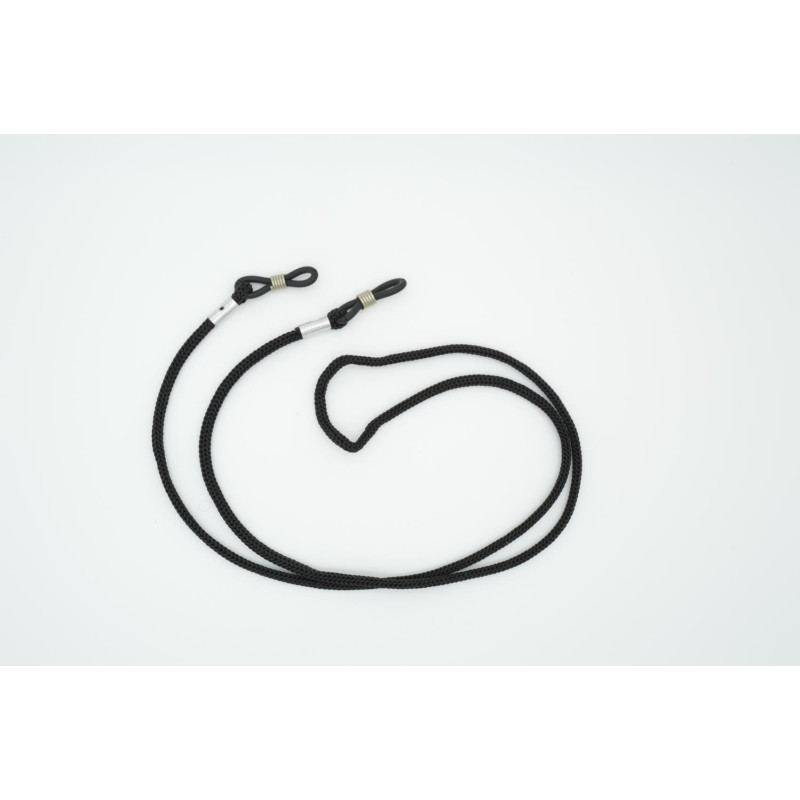 Lot de 12 cordons tissu noir