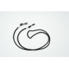 Lot de 12 cordons tissu noir