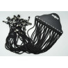 Lot de 12 cordons tissu noir