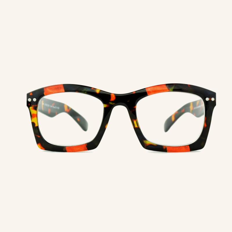 Larges lunettes de lecture aux bords rectangulaires