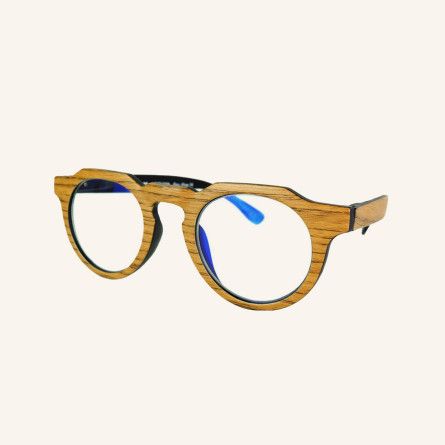 Screen glasses with octagonal keyhole shaped nose