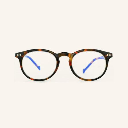 Grandes gafas de pantallas redondas con 2 clavos en cada lado de la montura