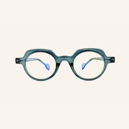 Geometric round blue light eyeglasses Lotti