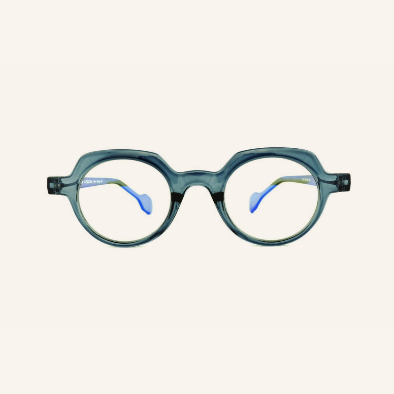 Geometric round blue light eyeglasses Lotti