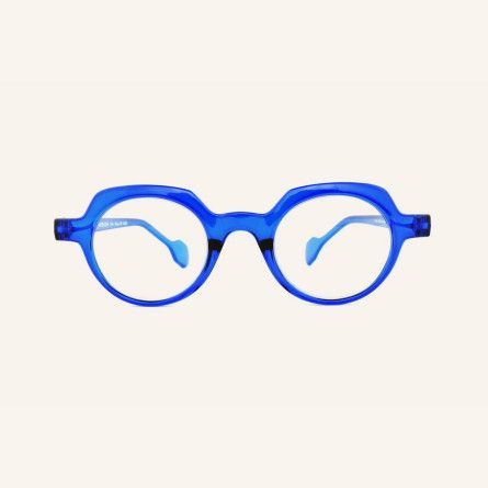 Geometric round blue light eyeglasses Lotti