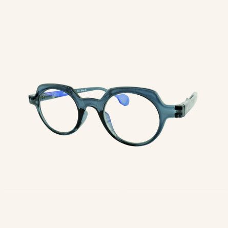 Geometric round blue light eyeglasses Lotti