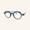 Geometric round blue light eyeglasses Lotti