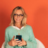 Geometric round blue light eyeglasses Lotti